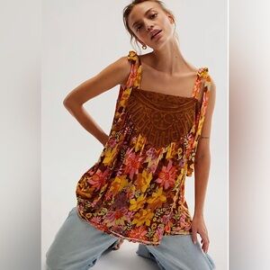 Free People Women’s Bali Moroccan Flowers Tunic Size Medium